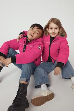 Chamarras Canada Goose Niños Outlet - Grizzly Chaqueta De Bombardero Rosas YT2187659